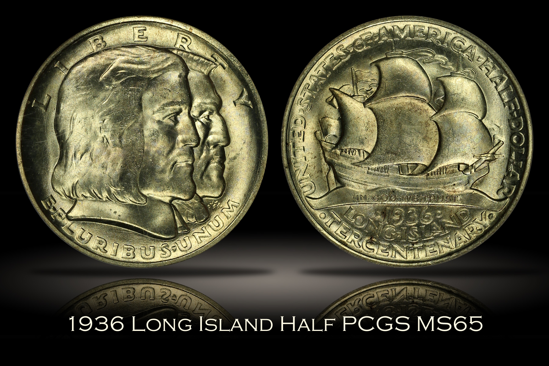 1936 Long Island Half PCGS MS65
