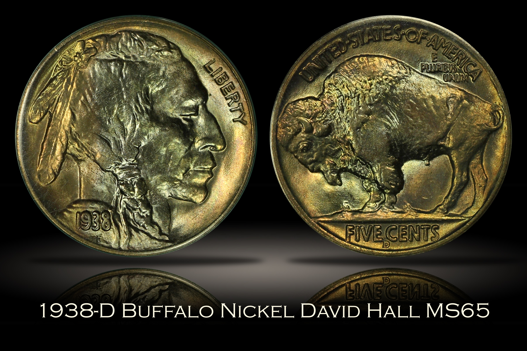 1938-D Buffalo Nickel David Hall's Numismatic Investment Group MS65