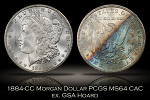 1884-CC Morgan Dollar PCGS MS64 GSA CAC
