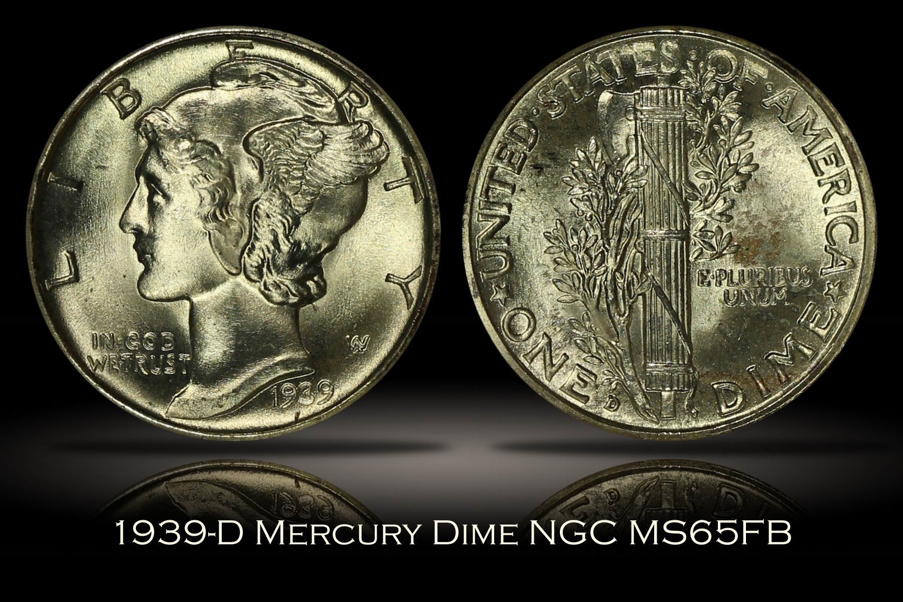 1939-D Mercury Dime NGC MS65FB Generation 2.0 Holder