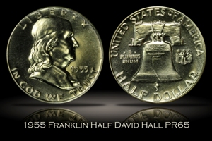 1955 Proof Franklin Half David Hall's Numismatic Investment Group PR65