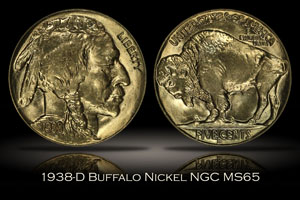 1938-D Buffalo Nickel NGC MS65