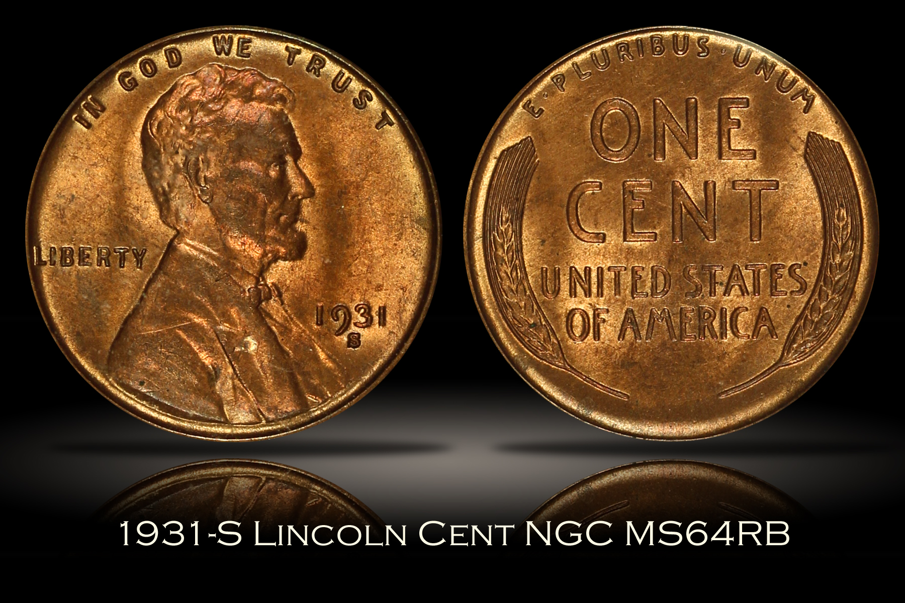 1931-S Lincoln Cent NGC MS64RB