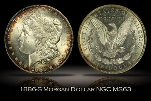 1886-S Morgan Dollar NGC MS63