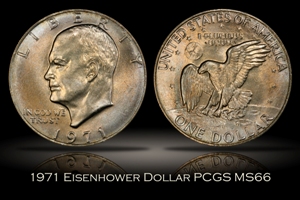 1971 Eisenhower Dollar PCGS MS66