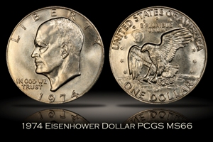 1974 Eisenhower Dollar PCGS MS66