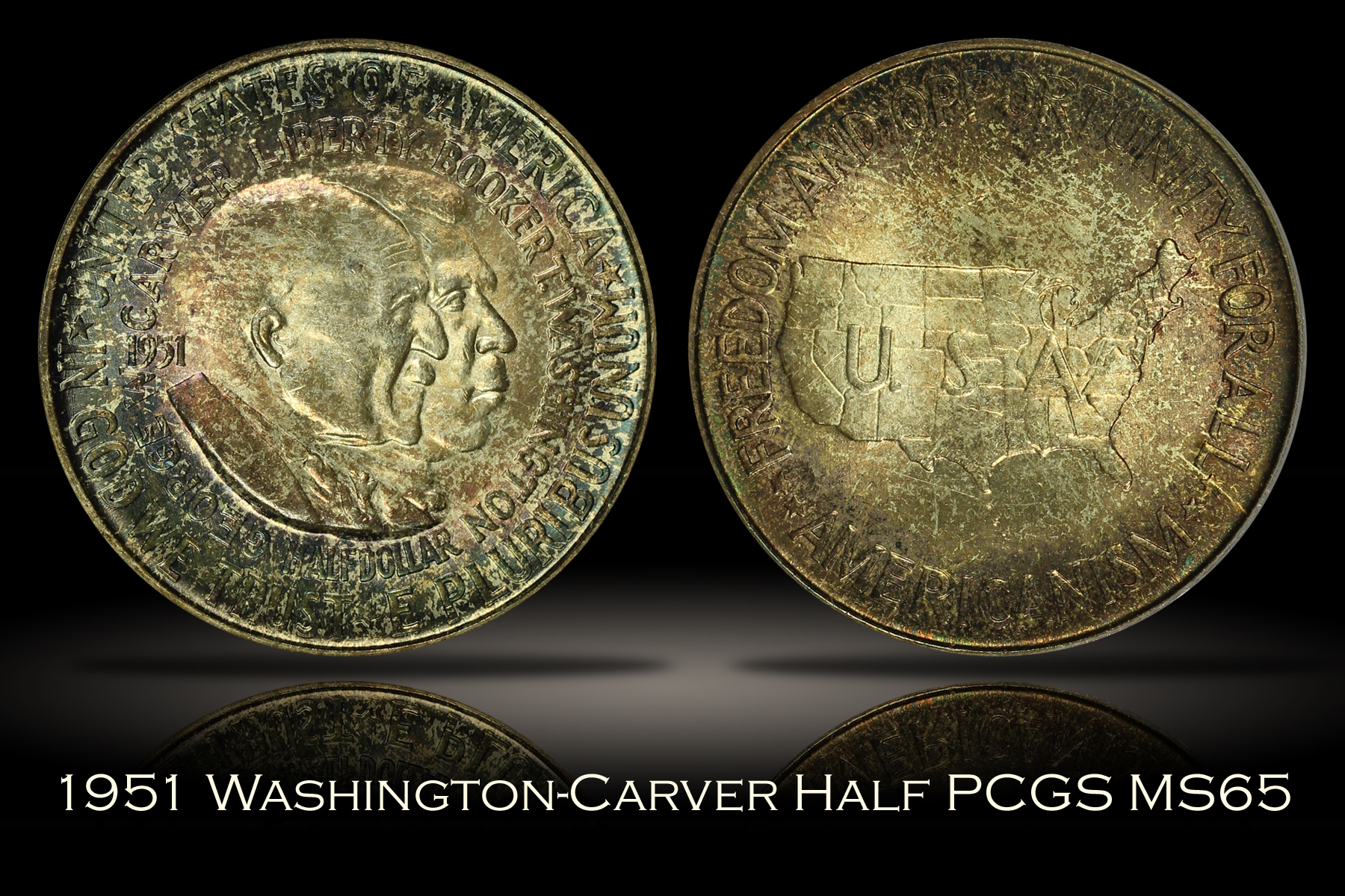 1951 Washington-Carver Half PCGS MS65