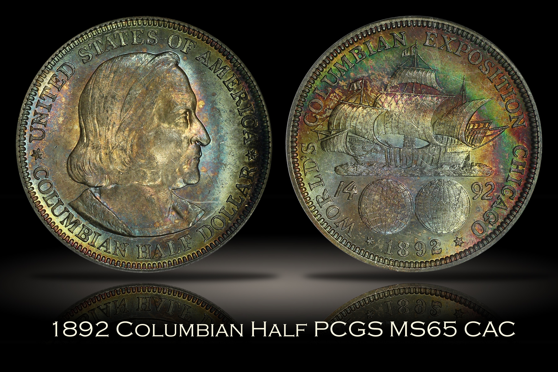 1892 Columbian Half PCGS MS65 CAC