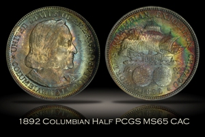 1892 Columbian Half PCGS MS65 CAC