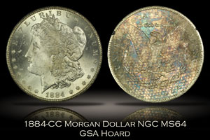 1884-CC Morgan Dollar NGC MS64 GSA Hoard