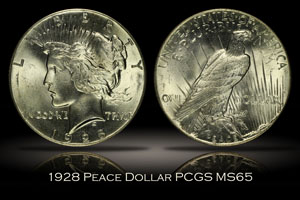 1928 Peace Dollar PCGS MS65
