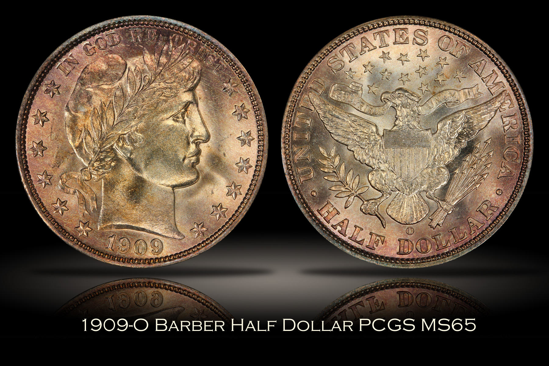 1909-O Barber Half PCGS MS65