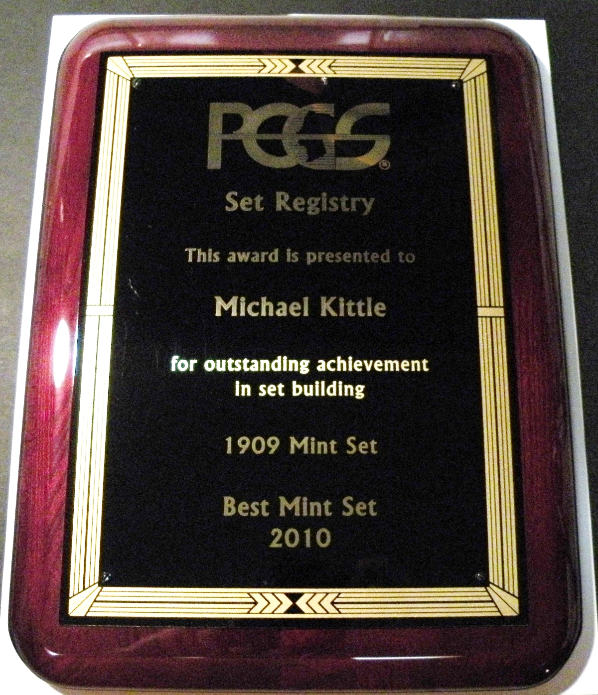 PCGS Best of Registry Award 2010