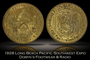 1928 Long Beach Pacific Southwest Expo Dobyn's Token
