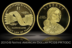 2010-S Native American Dollar PCGS PR70DC