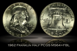 1962 Franklin Half PCGS MS64+FBL