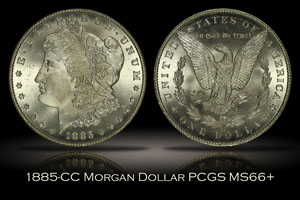 1885-CC Morgan Dollar PCGS MS66+