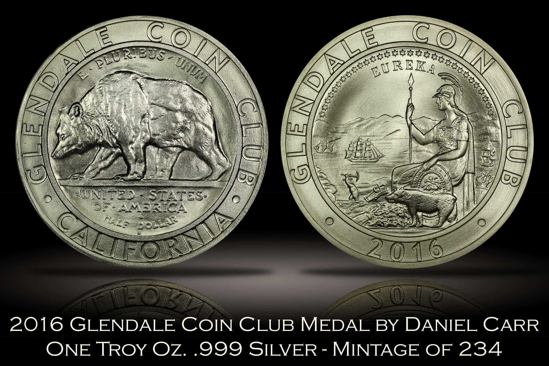 2016 Glendale Coin Club Silver Medal by Daniel Carr