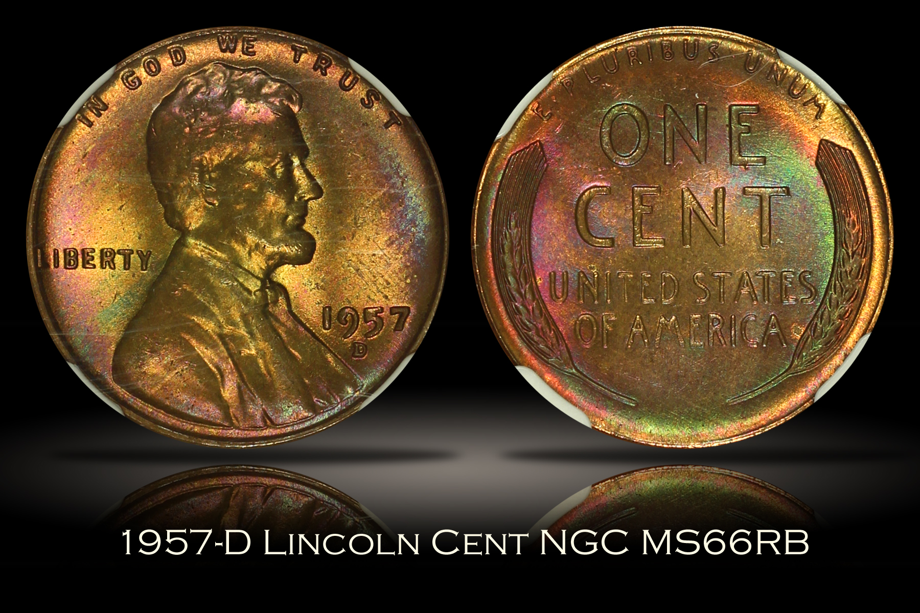 1957-D Lincoln Cent NGC MS66RB