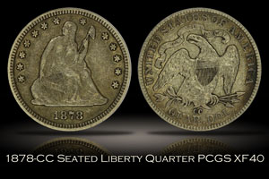 1878-CC Seated Liberty Quarter PCGS XF40