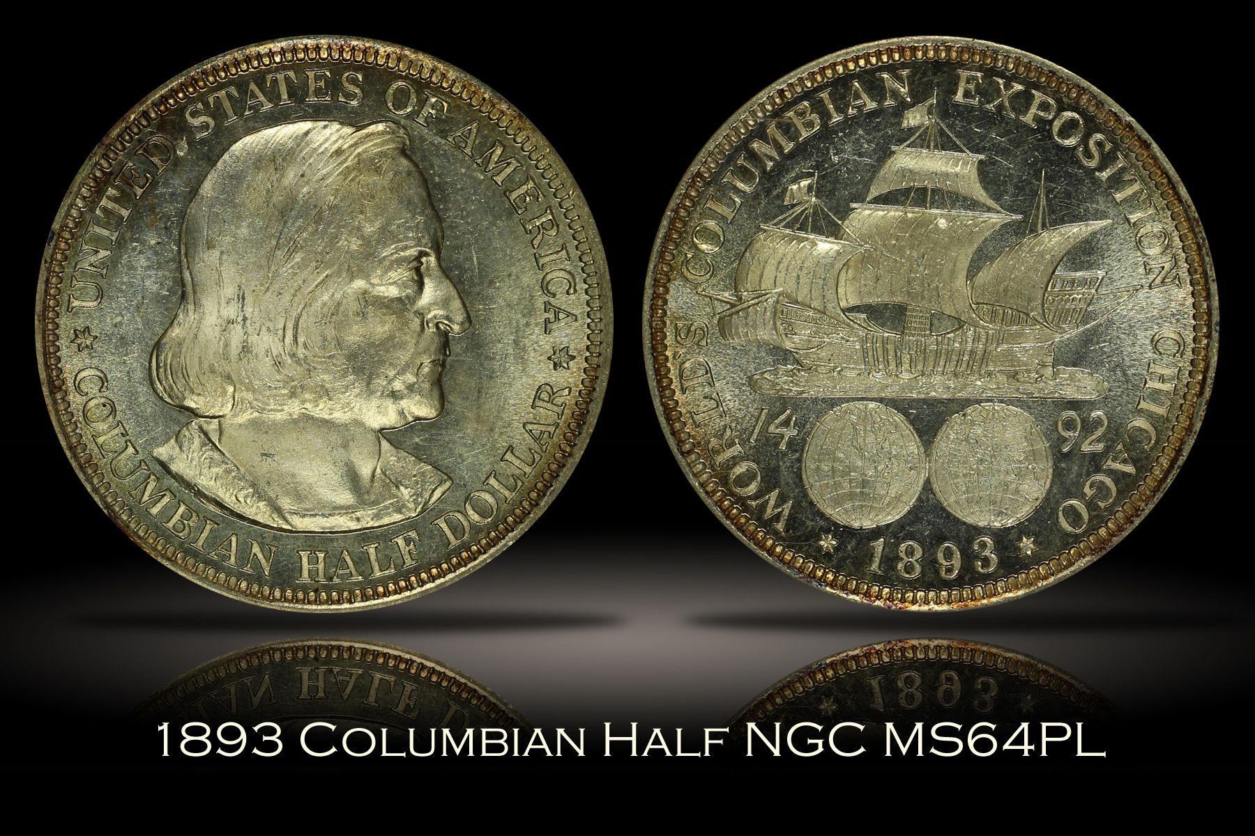 1893 Columbian Commemorative Half Dollar NGC MS64PL
