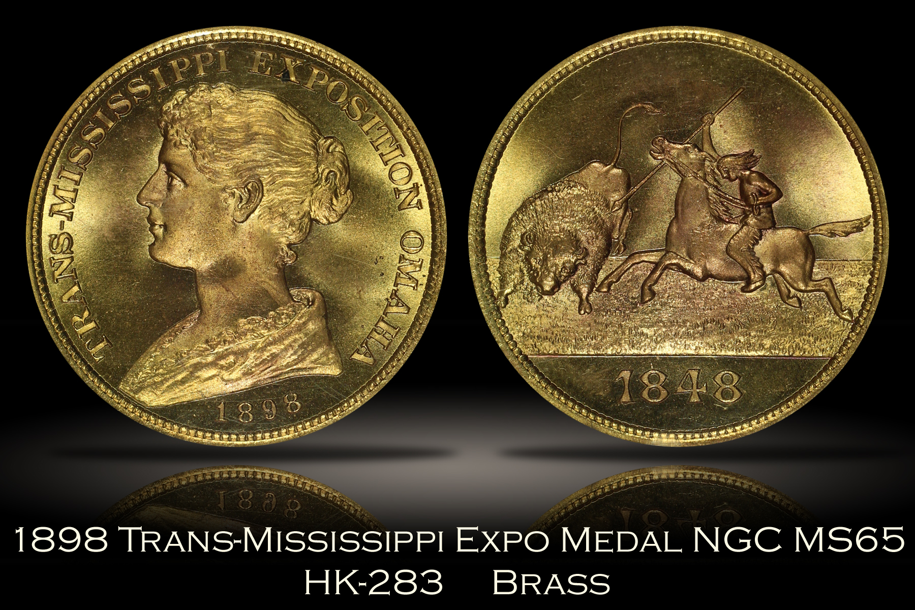 1898 Trans-Mississippi Expo Medal HK-283 NGC MS65