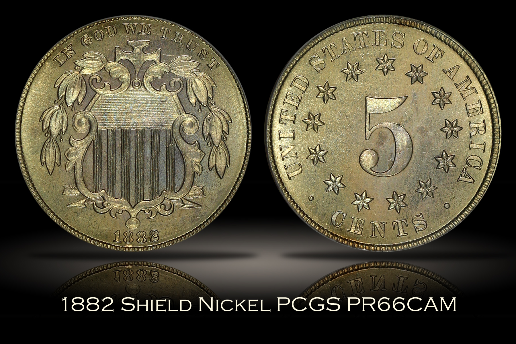 1882 Proof Shield Nickel PCGS PR66CAM