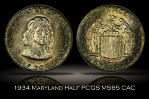 1934 Maryland Half PCGS MS65 CAC