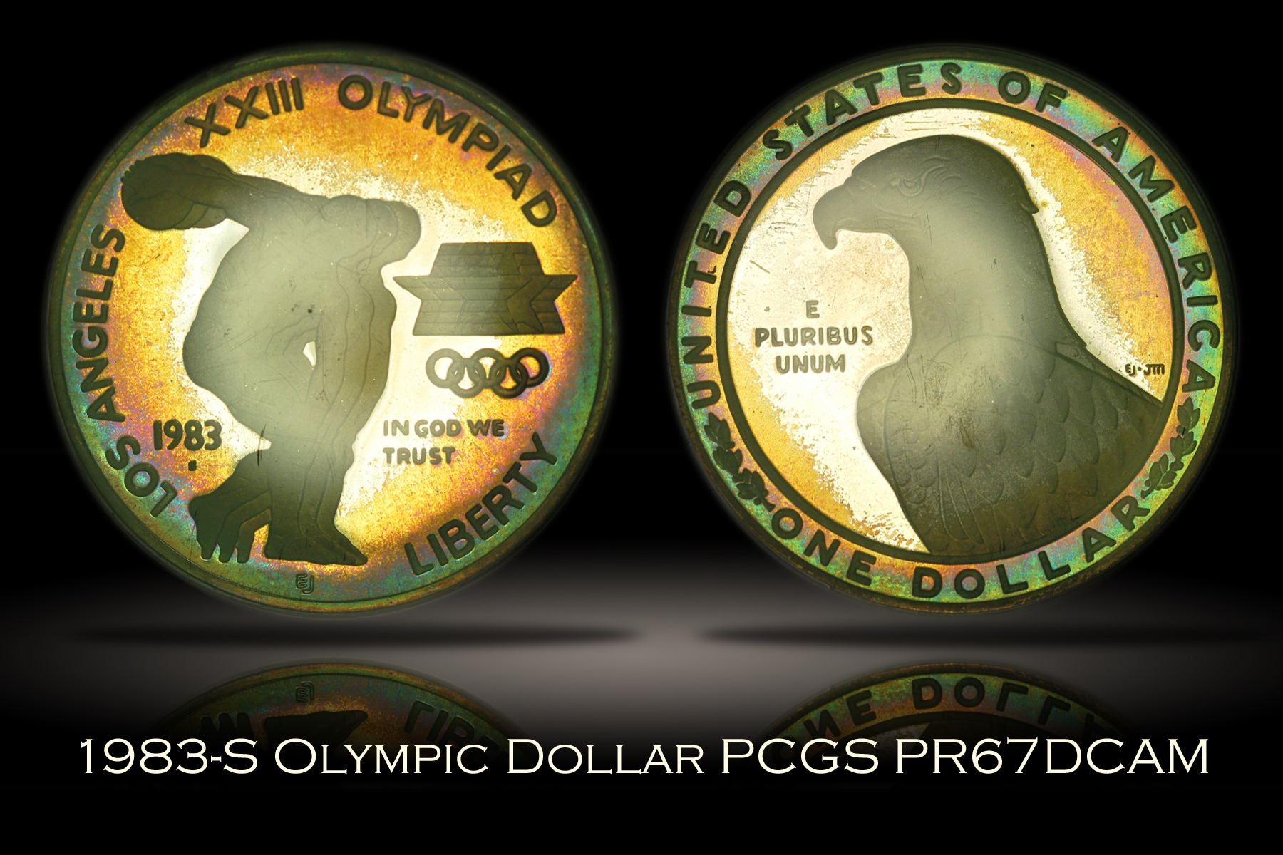 1983-S Proof Los Angeles Olympics Silver Dollar PCGS PR67DCAM