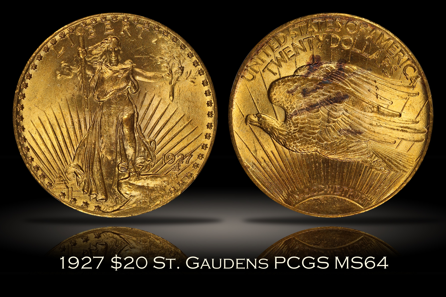 1927 $20 St. Gaudens Gold PCGS MS64