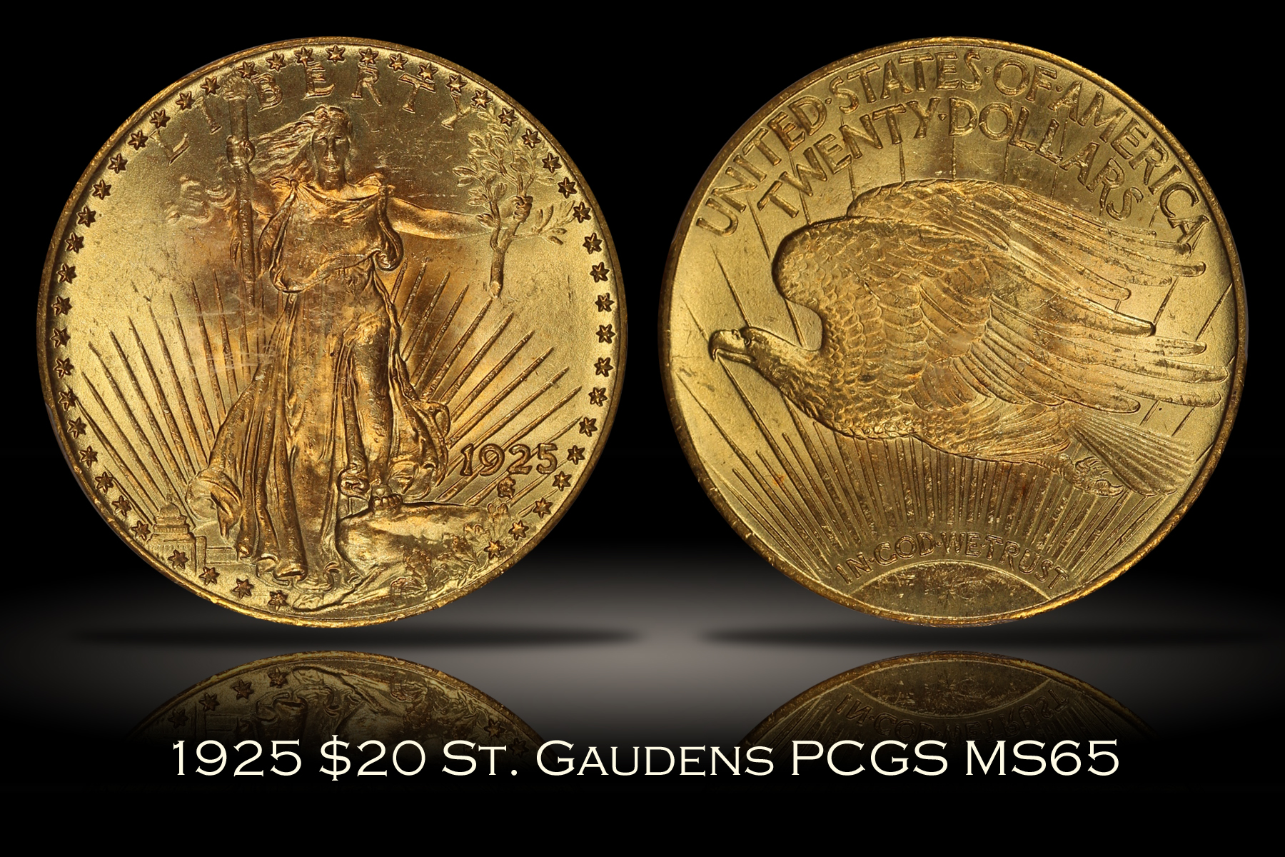 1925 $20 St. Gaudens Gold PCGS MS65