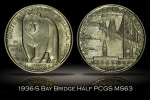 1936-S Bay Bridge Half PCGS MS63