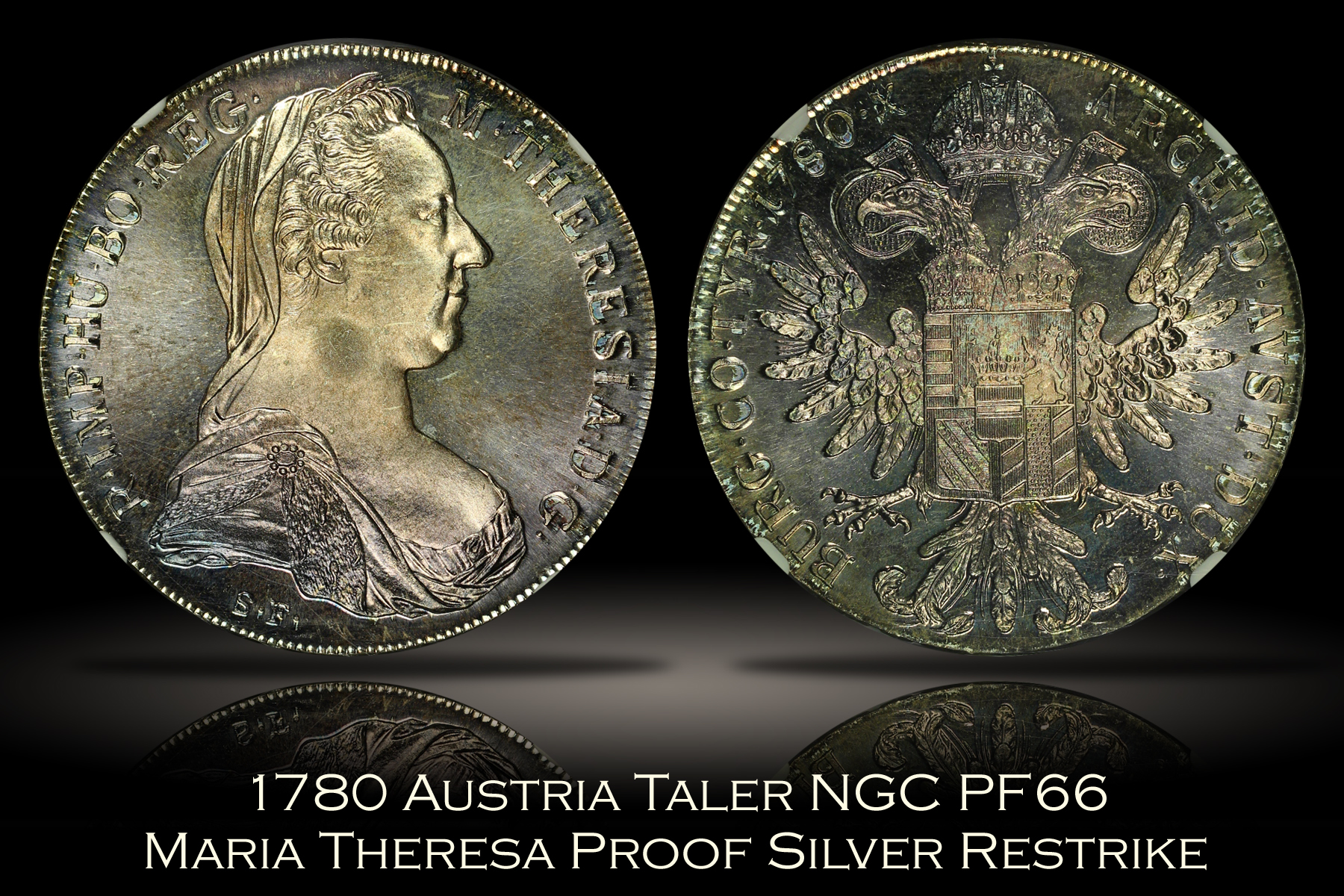 1780 Austria Taler NGC PF66 Maria Theresa Restrike