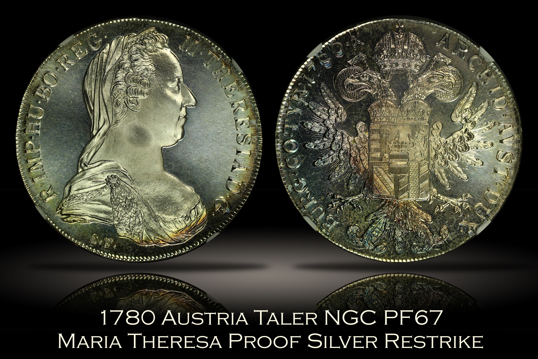 1780 Austria Taler NGC PF67 Maria Theresa Restrike