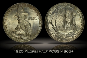 1920 Pilgrim Half PCGS MS65+