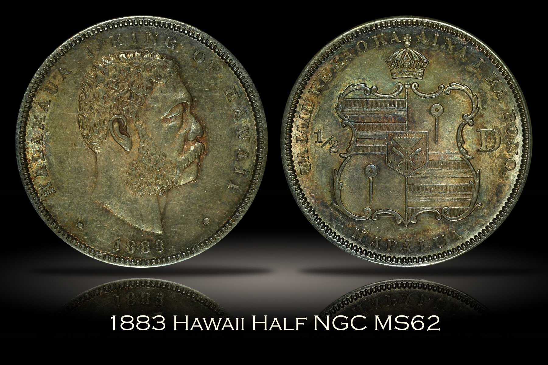 1883 Hawaii Half Dollar NGC MS62