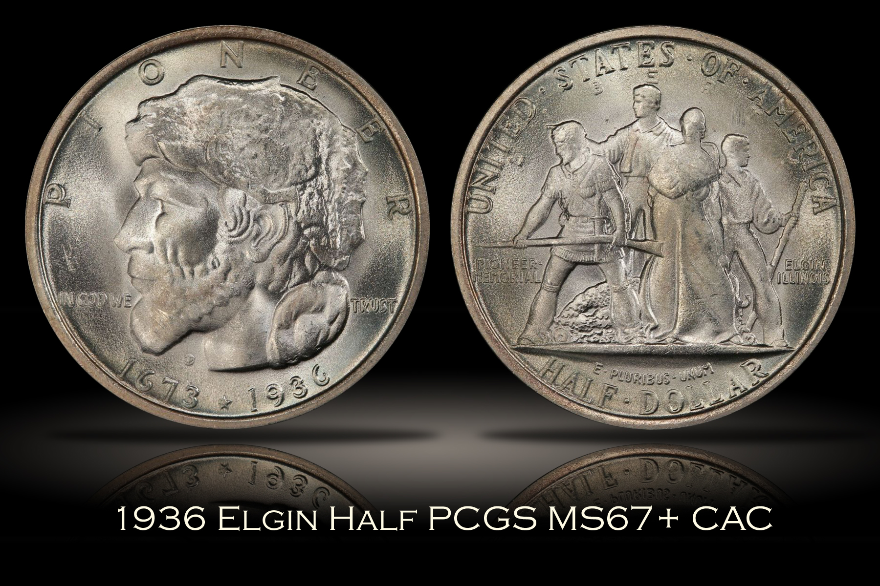 1936 Elgin Half PCGS MS67+ CAC