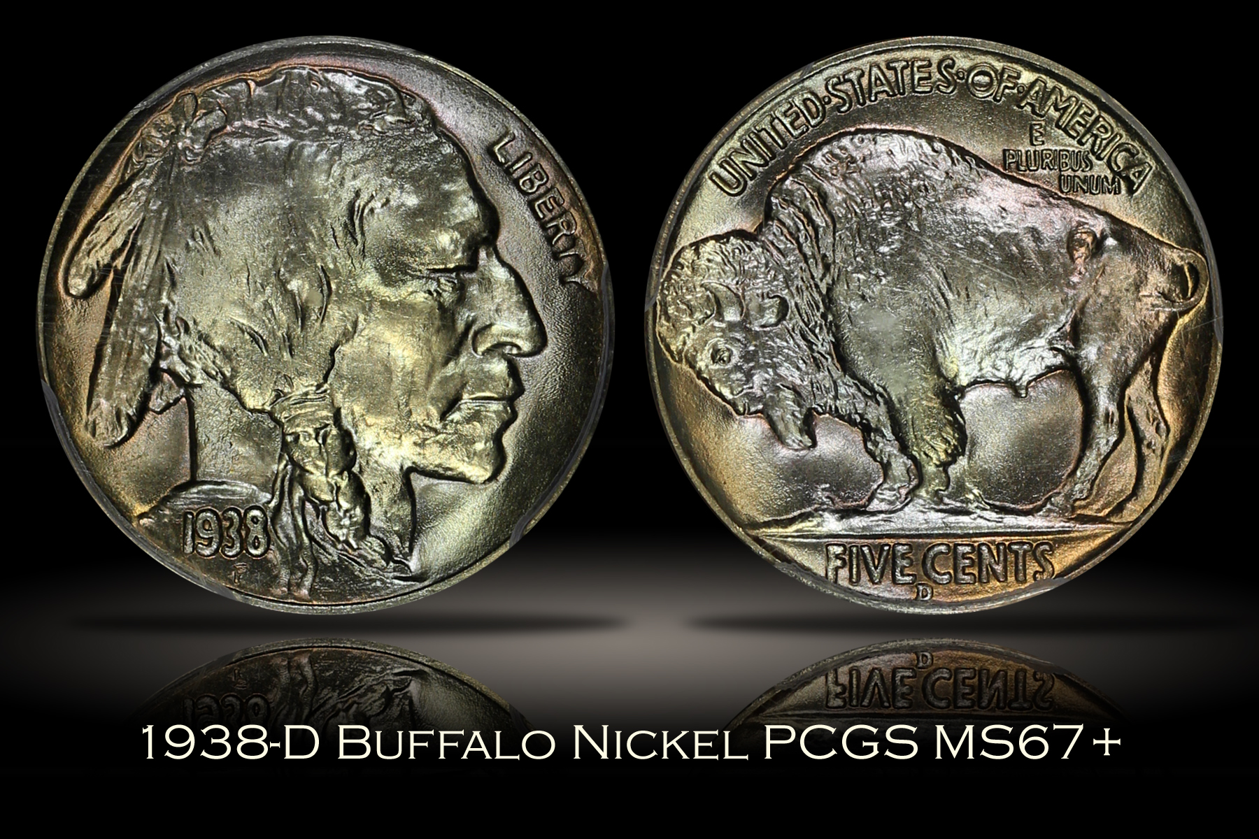 1938-D Buffalo Nickel PCGS MS67+
