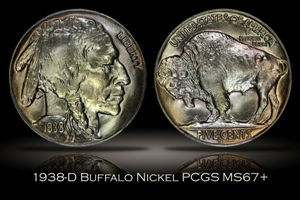 1938-D Buffalo Nickel PCGS MS67+