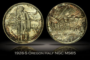 1926-S Oregon Trail Memorial Half NGC MS65