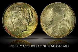 1923 Peace Dollar NGC MS64 CAC