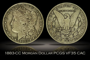 1883-CC Morgan Dollar PCGS VF35 CAC