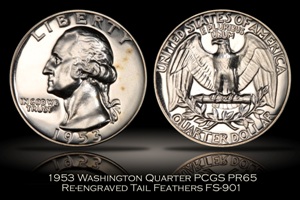 1953 Washington Quarter FS-901 PCGS PR65