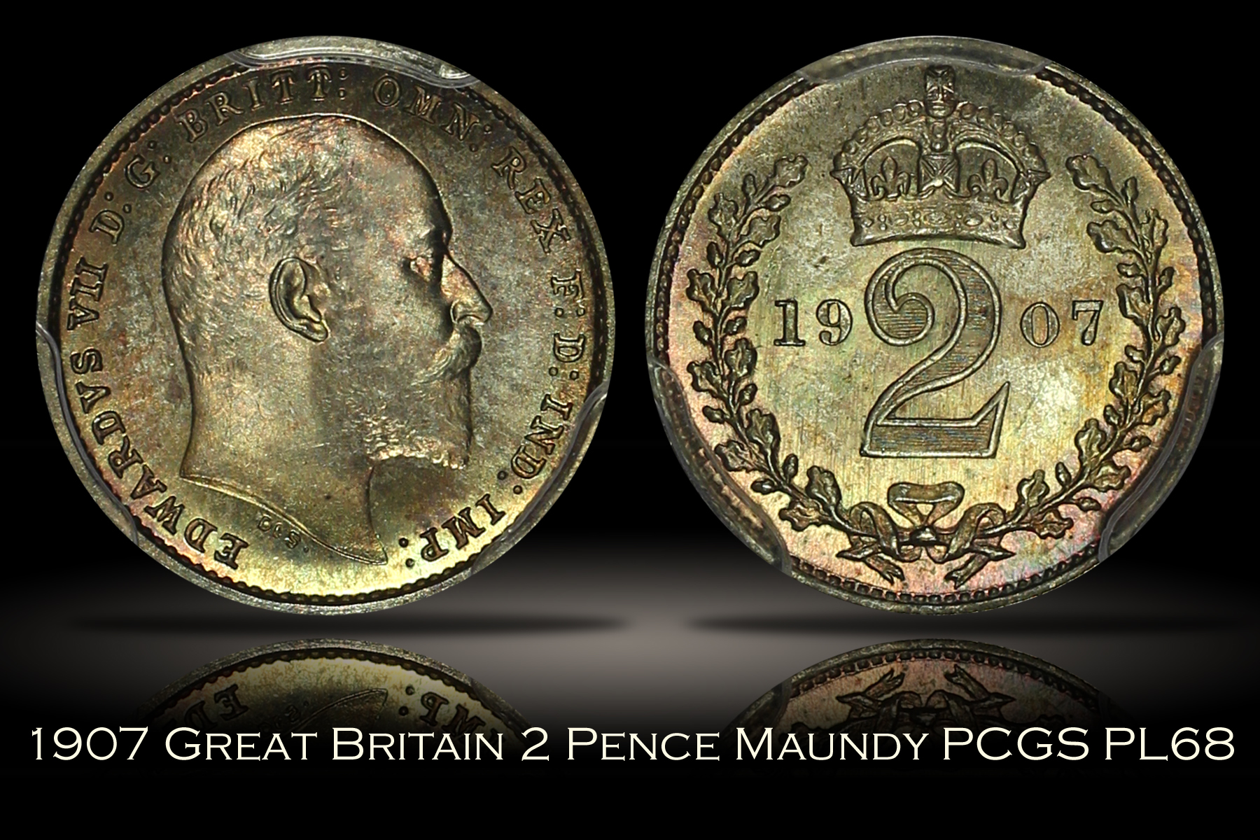 1907 Great Britain 2 Pence Maundy PCGS PL68