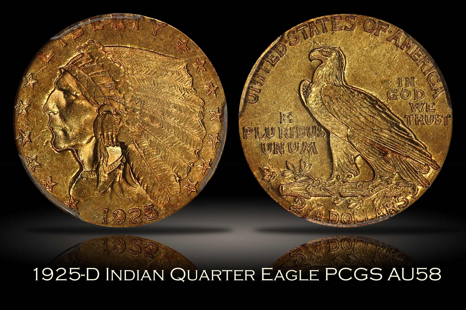 1925-D $2.5 Indian Quarter Eagle PCGS AU58