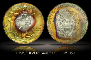 1998 Silver Eagle PCGS MS67