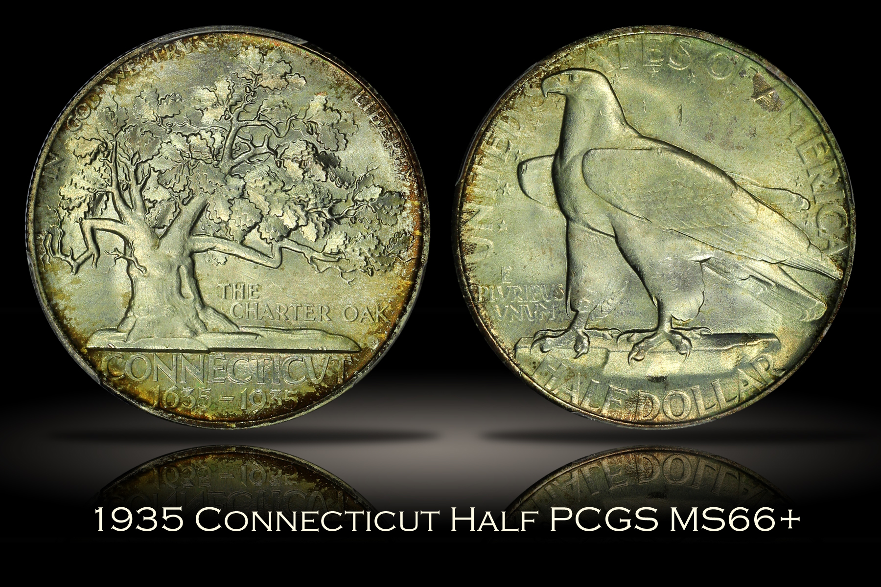 1935 Connecticut Half PCGS MS66+