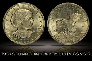 1980-S Susan B. Anthony Dollar PCGS MS67