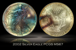 2002 Silver Eagle PCGS MS67