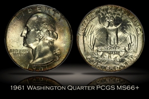 1961 Washington Quarter PCGS MS66+